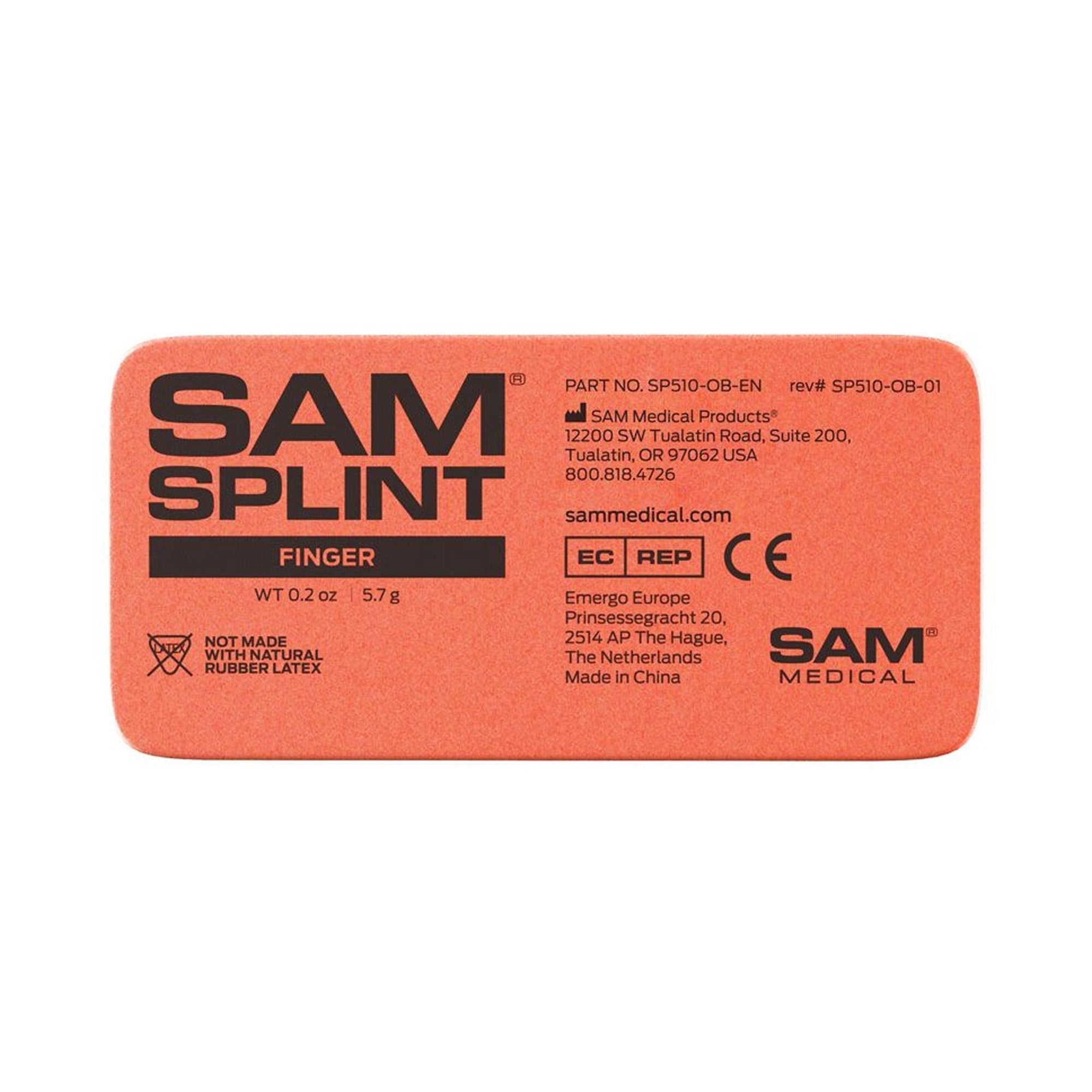 Finger Splint Sam Blue / Orange