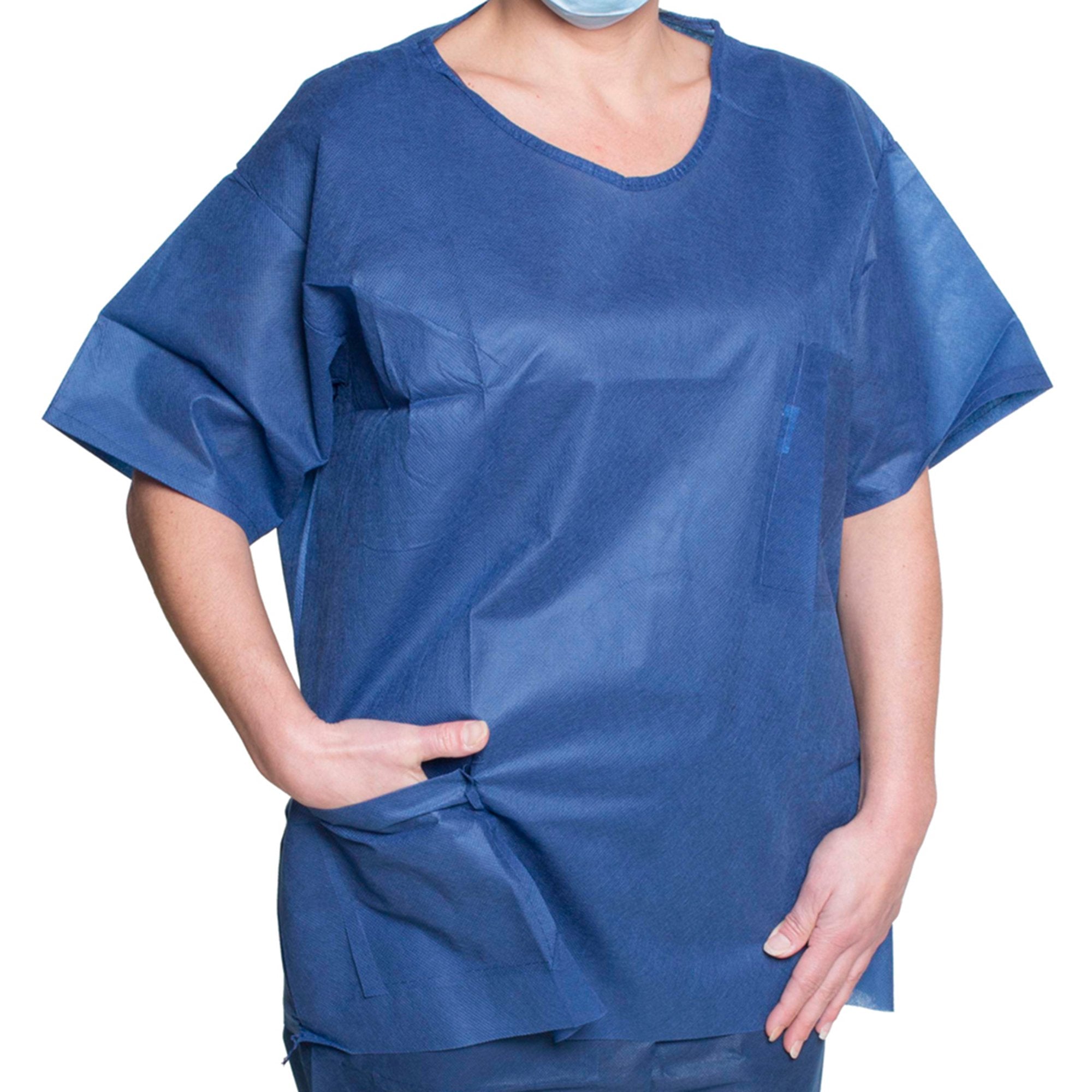 Scrub Shirt Dukal X Large Dark Blue 2 Pockets Short Sleeve Unisex
