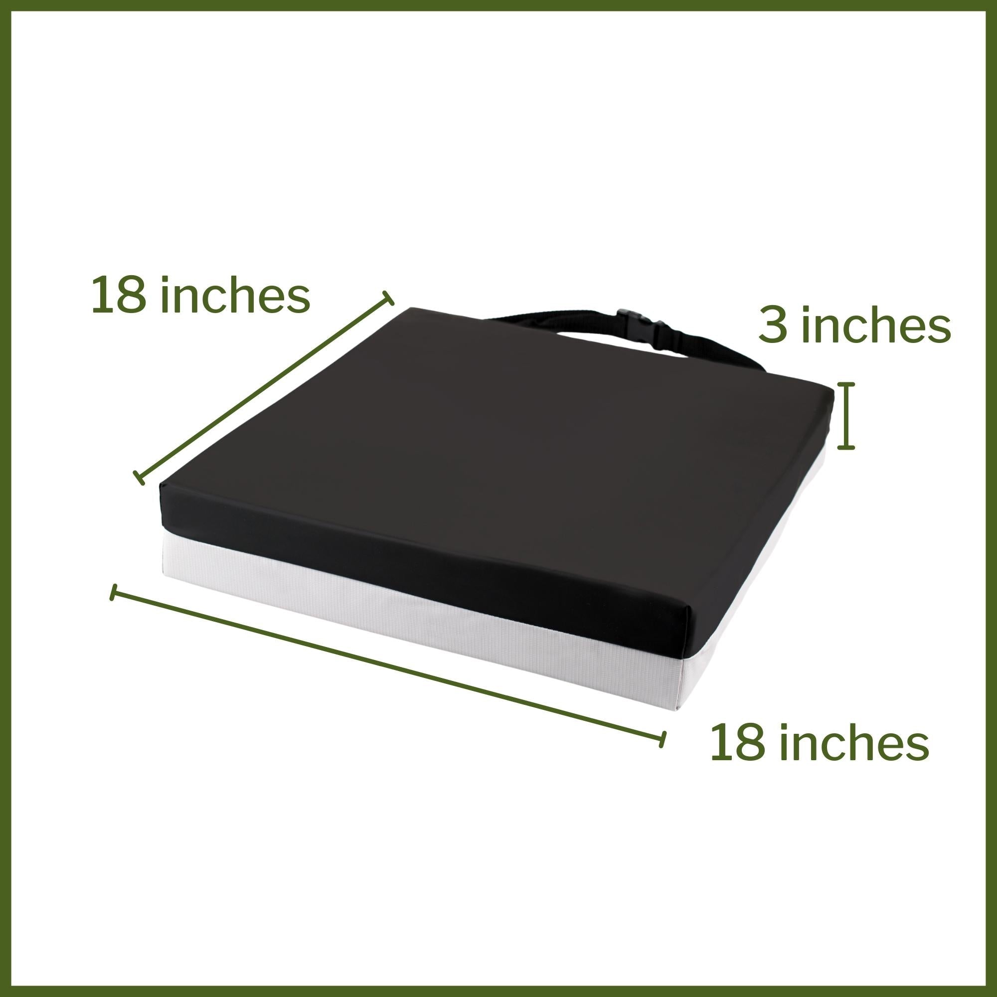 seat cushion mckesson 18 w x 18 l x 3 d inch foam gel packaging type each