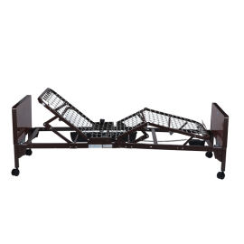 semi electric homecare bed w half rail