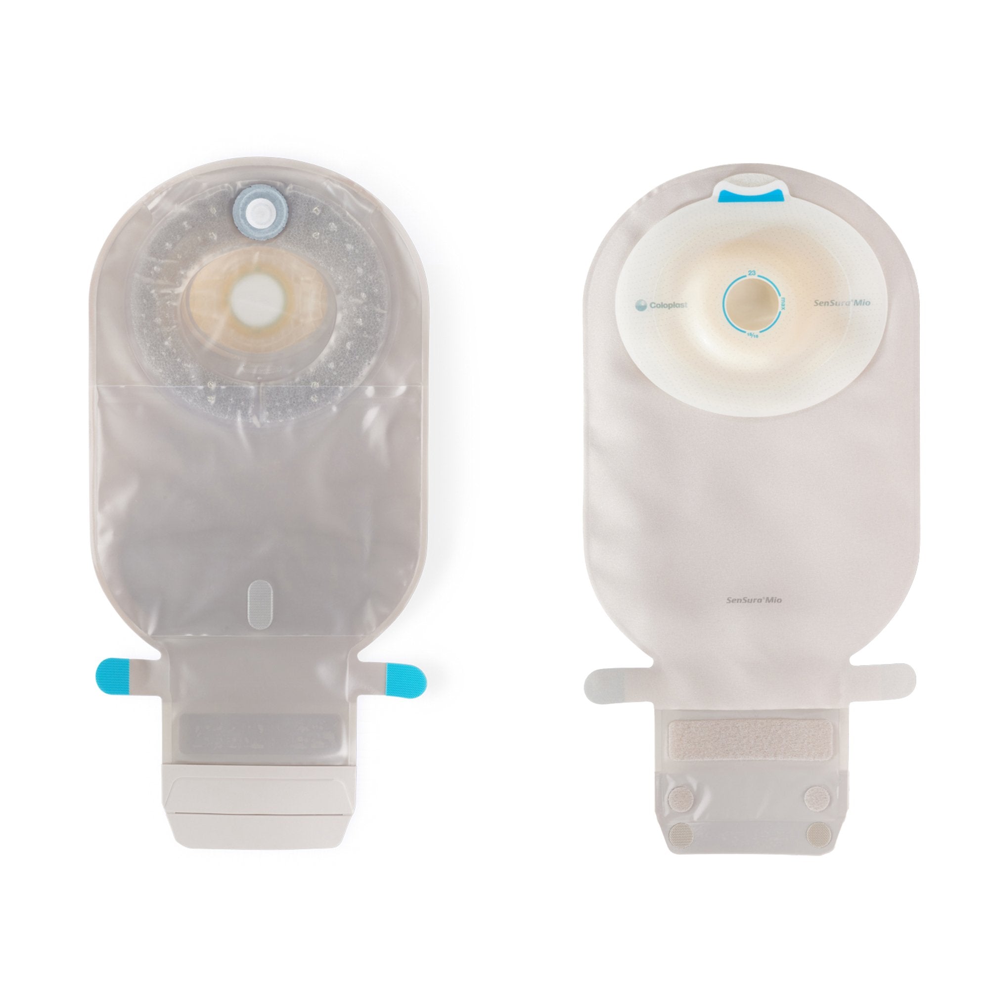 Ostomy Pouch SenSura Mio Convex One Piece System 11 Inch Length, Maxi Convex Light, Pre Cut 1 Inch Stoma Drainable