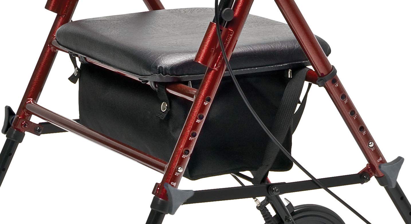 set n go wide rollator ht adj burgundy