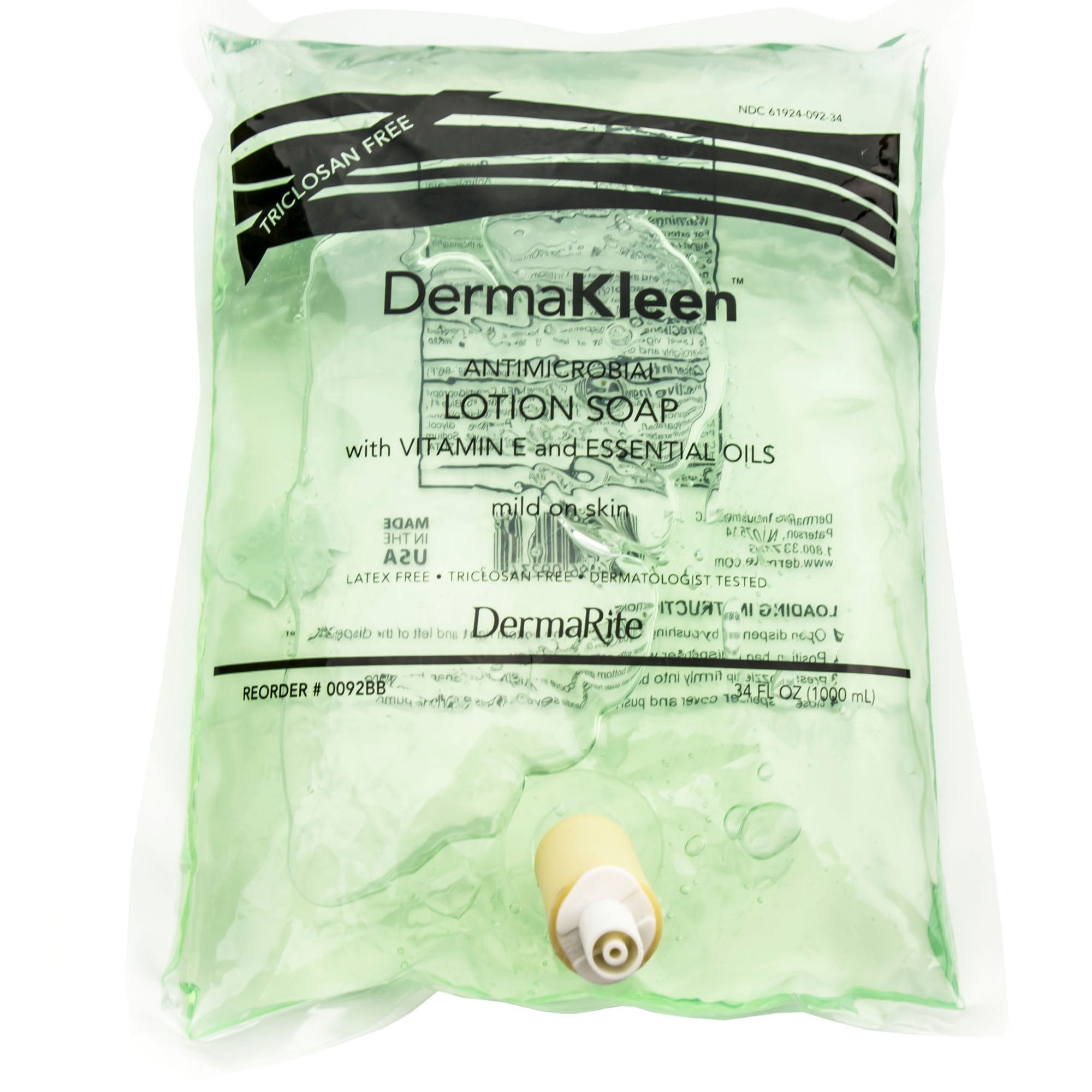 Shampoo and Body Wash DermaVera 1,000 mL Dispenser Refill Bag Scented, Packaging Type- Case