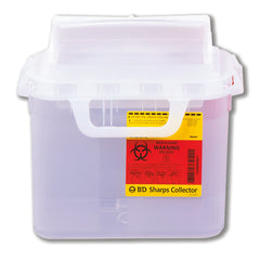 Sharps Container BD Gardian Pearl Base 11 7/10 H X 16 3/5 W X 4 1/2 D Inch Horizontal Entry 1.35 Gallon