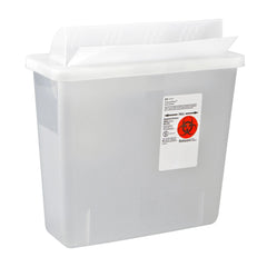 Sharps Container In Room Translucent Base 16 1/4 H X 13 3/4 W X 6 D Inch Horizontal Entry 3 Gallon