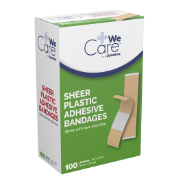 sheer plastic adhesive bandages sterile 11