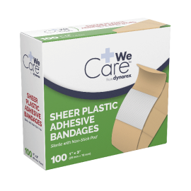 sheer plastic adhesive bandages sterile 7