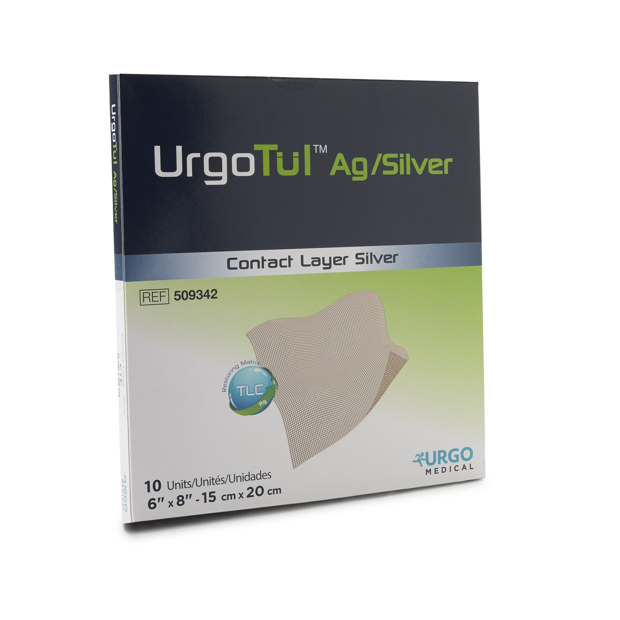 Silver Wound Contact Layer Dressing UrgoTulAG/Silver 6 X 8 Inch Rectangle Sterile