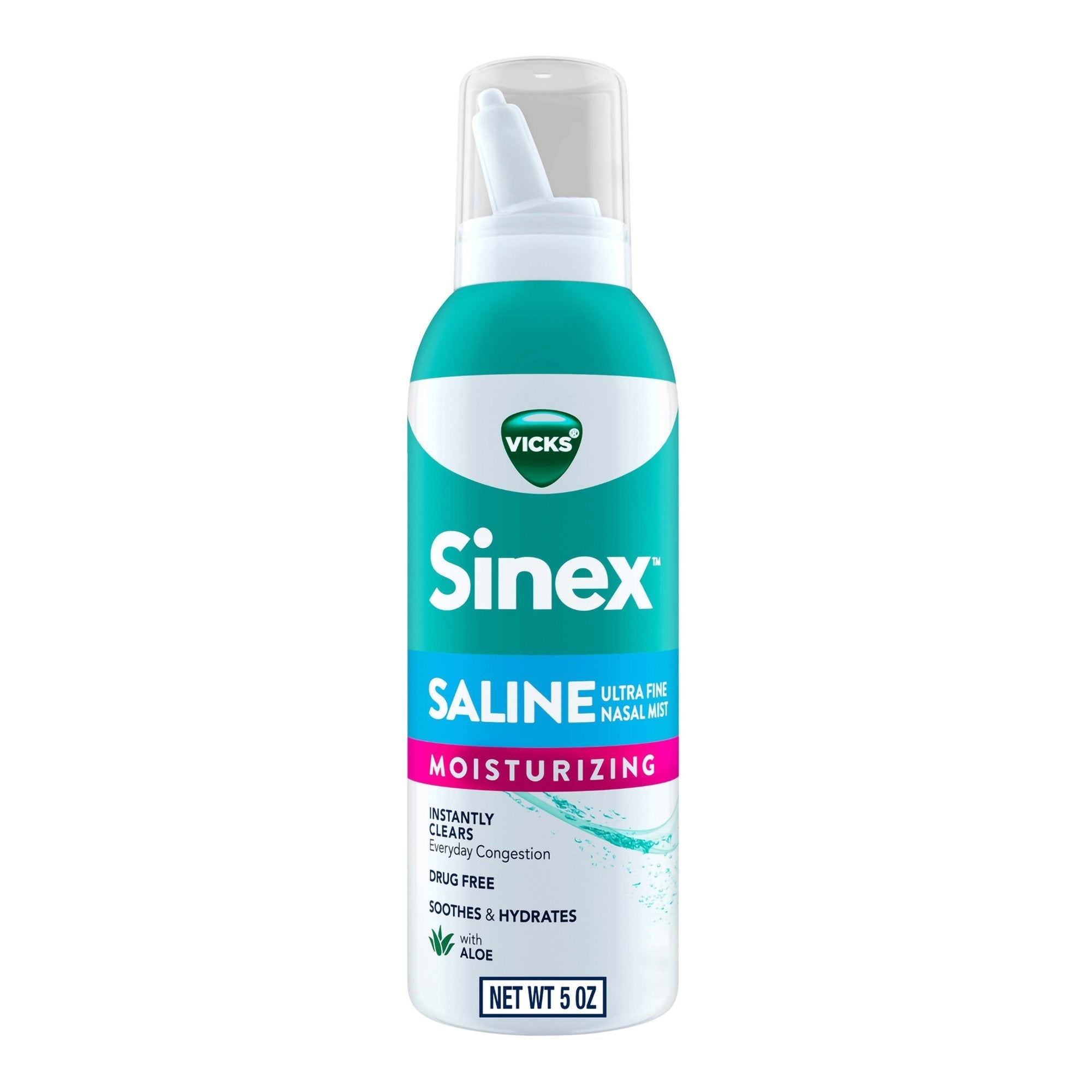 Nasal Saline Spray Vicks Sinex Moisturizing 5 oz.