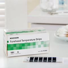 single patient skin thermometer mckesson 94 to 104 degreef line indicator display packaging type box