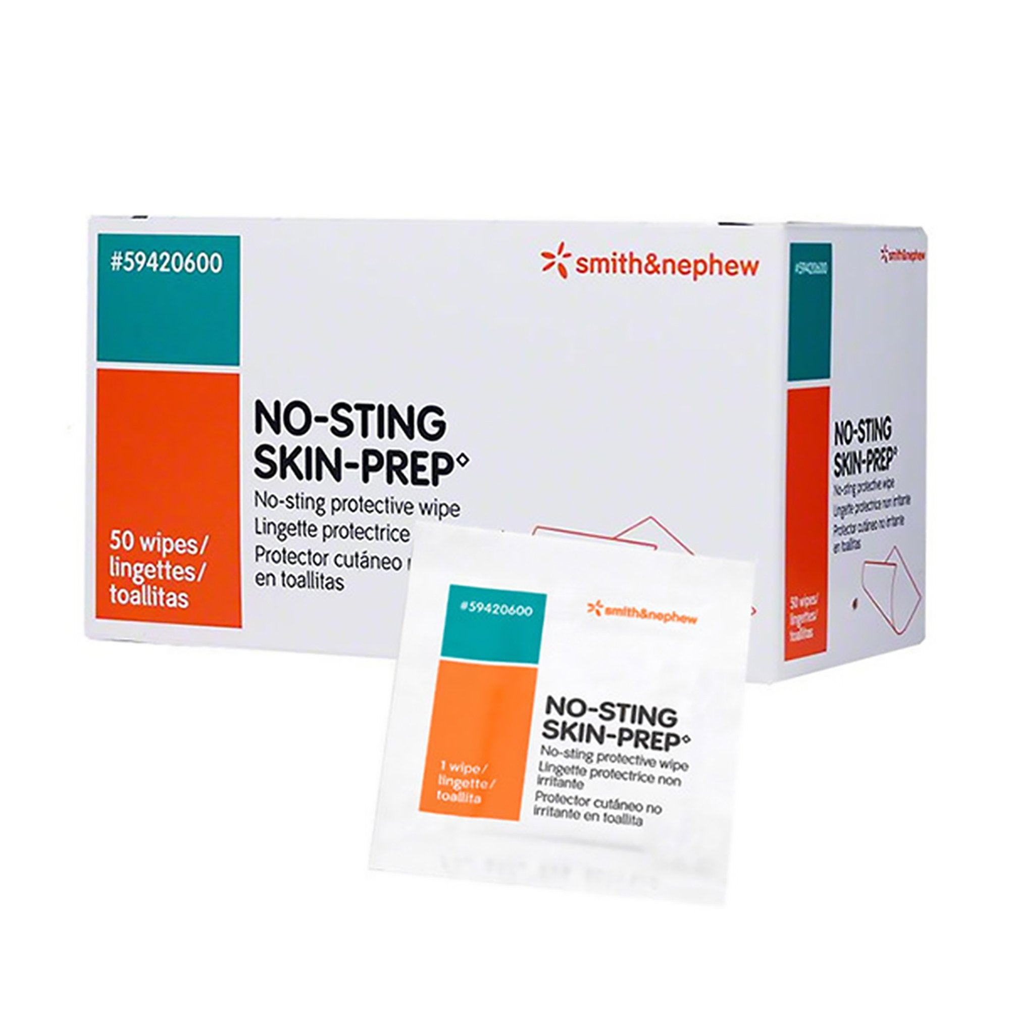 Skin Barrier Wipe No Sting Skin Prep 75 to 100% Strength Hexamethyldisiloxane / Acrylate Copolymer Individual Packet Sterile