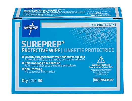 skin barrier wipe sureprep 40 to 80 strength isopropyl alcohol individual packet nonsterile packaging type box