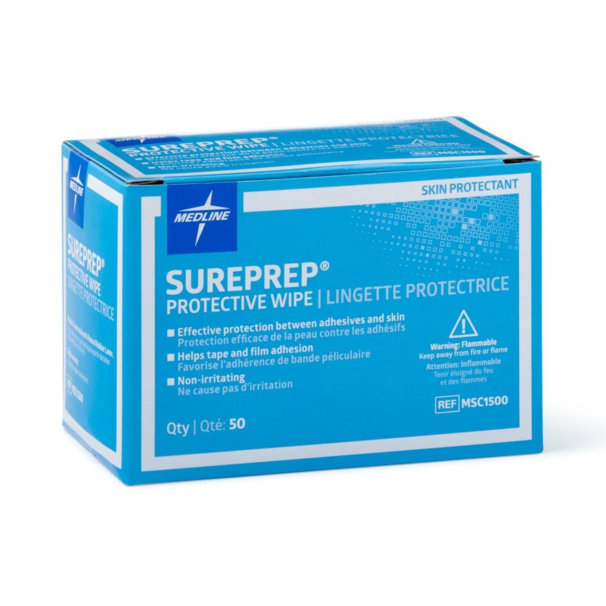 Skin Barrier Wipe Sureprep 40 to 80% Strength Isopropyl Alcohol Individual Packet NonSterile