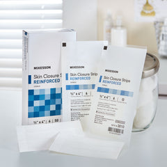 skin closure strip mckesson 1 2 x 4 inch nonwoven material reinforced strip white packaging type box