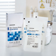 skin closure strip mckesson 1 2 x 4 inch nonwoven material reinforced strip white packaging type box