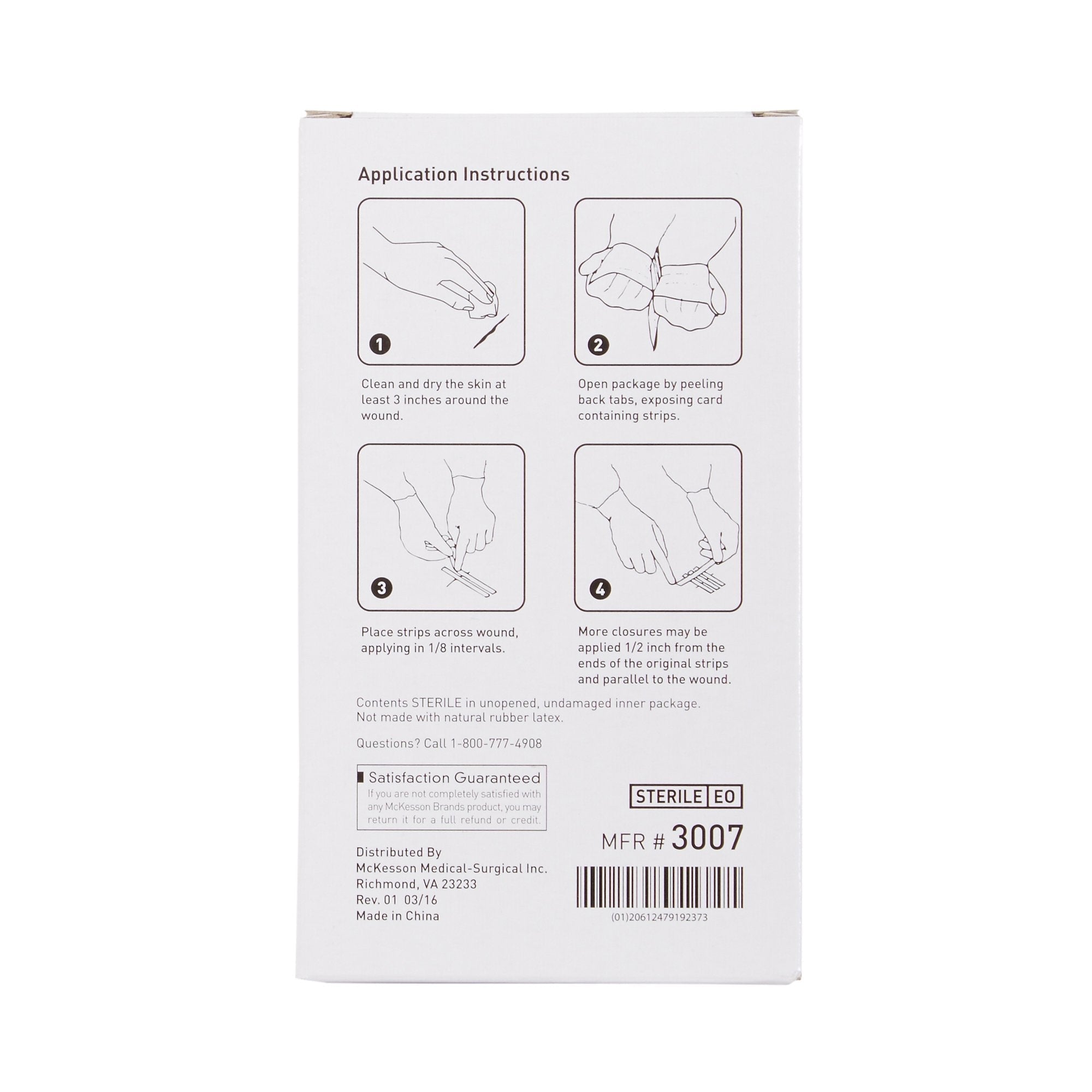 skin closure strip mckesson 1 4 x 3 inch nonwoven material reinforced strip white packaging type box