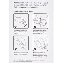 skin closure strip mckesson 1 4 x 4 inch nonwoven material reinforced strip white packaging type box
