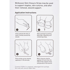 skin closure strip mckesson 1 4 x 4 inch nonwoven material reinforced strip white packaging type box