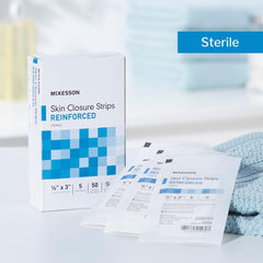 skin closure strip mckesson 1 8 x 3 inch nonwoven material reinforced strip white packaging type box