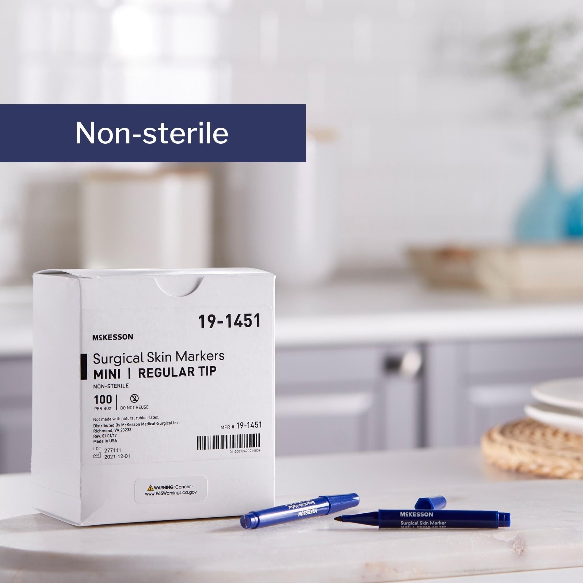 skin marker mckesson prep resistant gentian violet ink nonsterile mini regular tip packaging type box