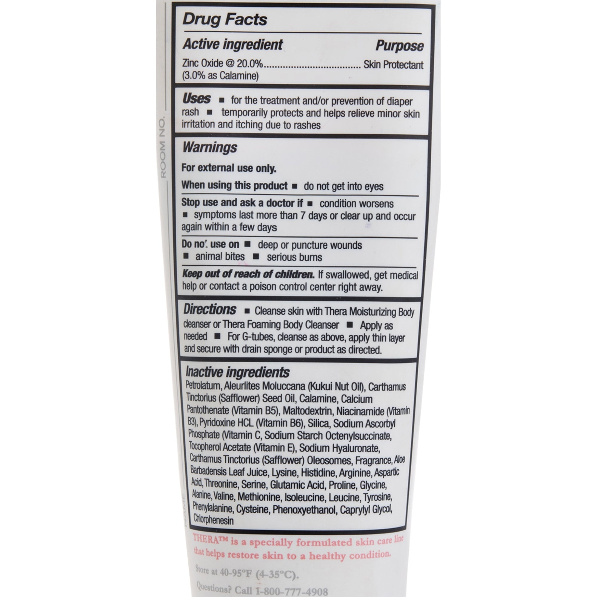 skin protectant thera calazinc body shield 4 gram individual packet scented cream packaging type box