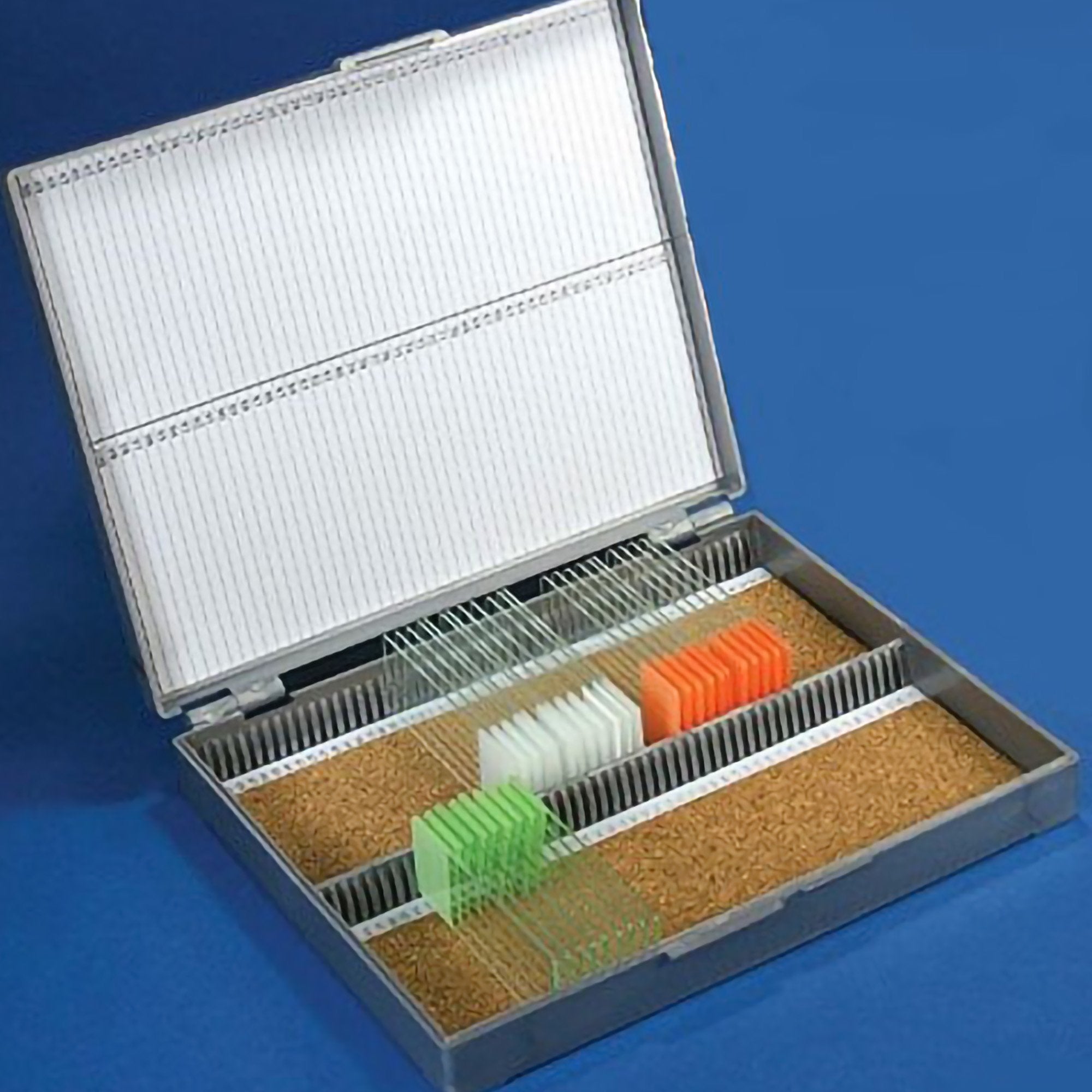 Slide Storage Box McKesson Gray ABS Plastic / Cork 100 Slide Capacity