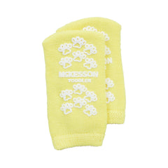 Slipper Socks McKesson Terries™ Unisex Toddler Single Tread Single Patient Use Yellow