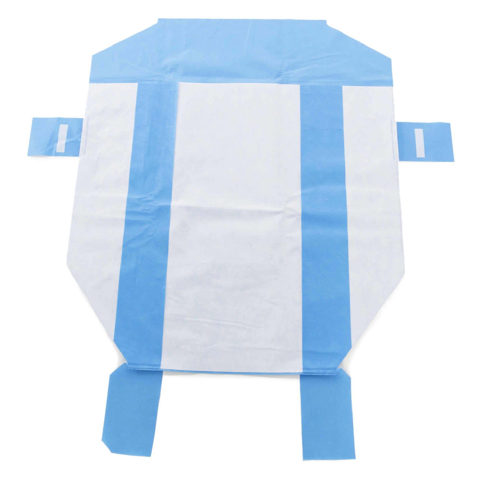 SMART FOLD* H650 Sterilization Wrap White / Blue 40 X 55 Inch Dual Layer SMS Polypropylene Steam / EO Gas / Hydrogen Peroxide