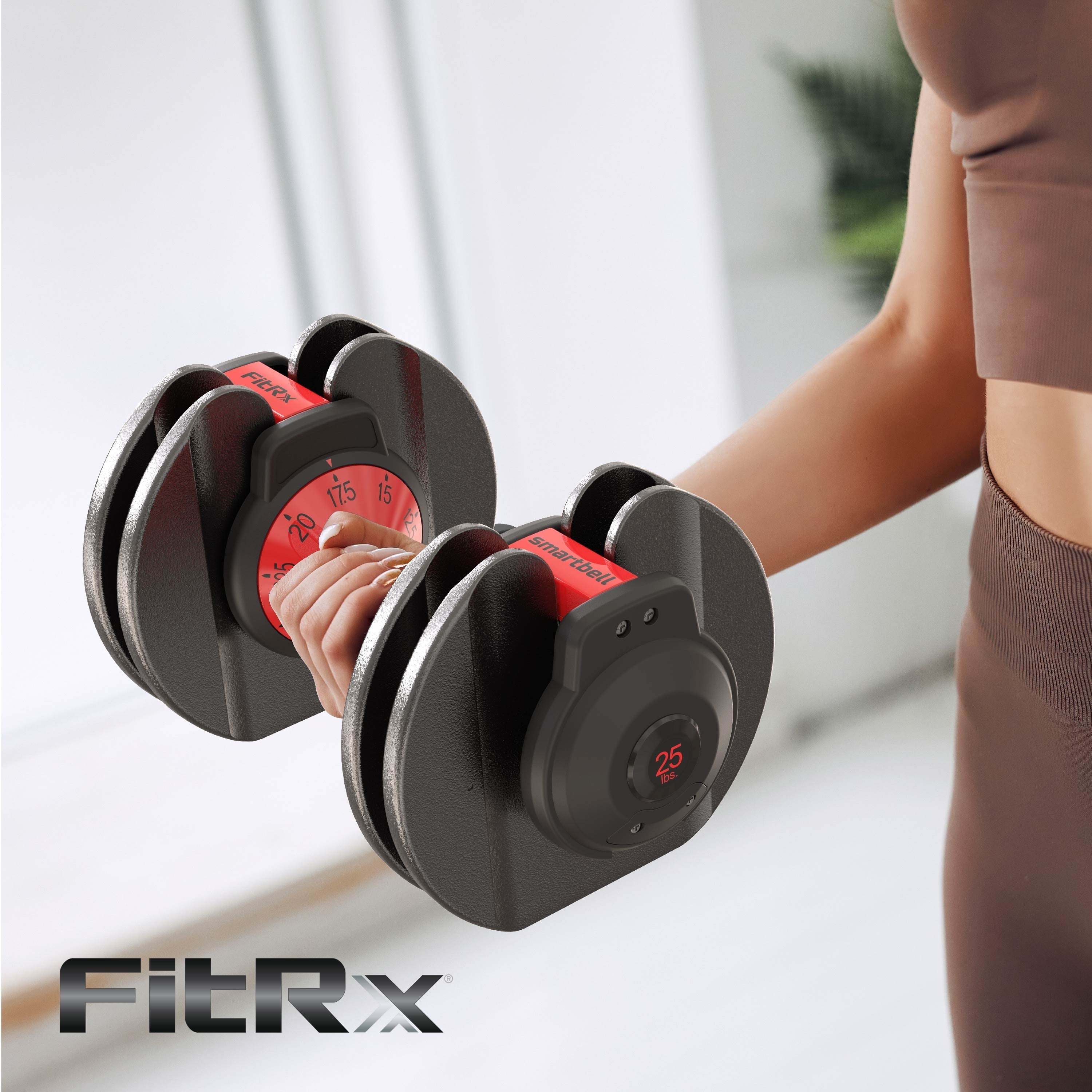 Smartbell, 25Lbs. Quick Select 9 in 1 Adjustable Dumbbell for Home Gym, 5 25Lbs. Weight in 2.5Lbs Increments
