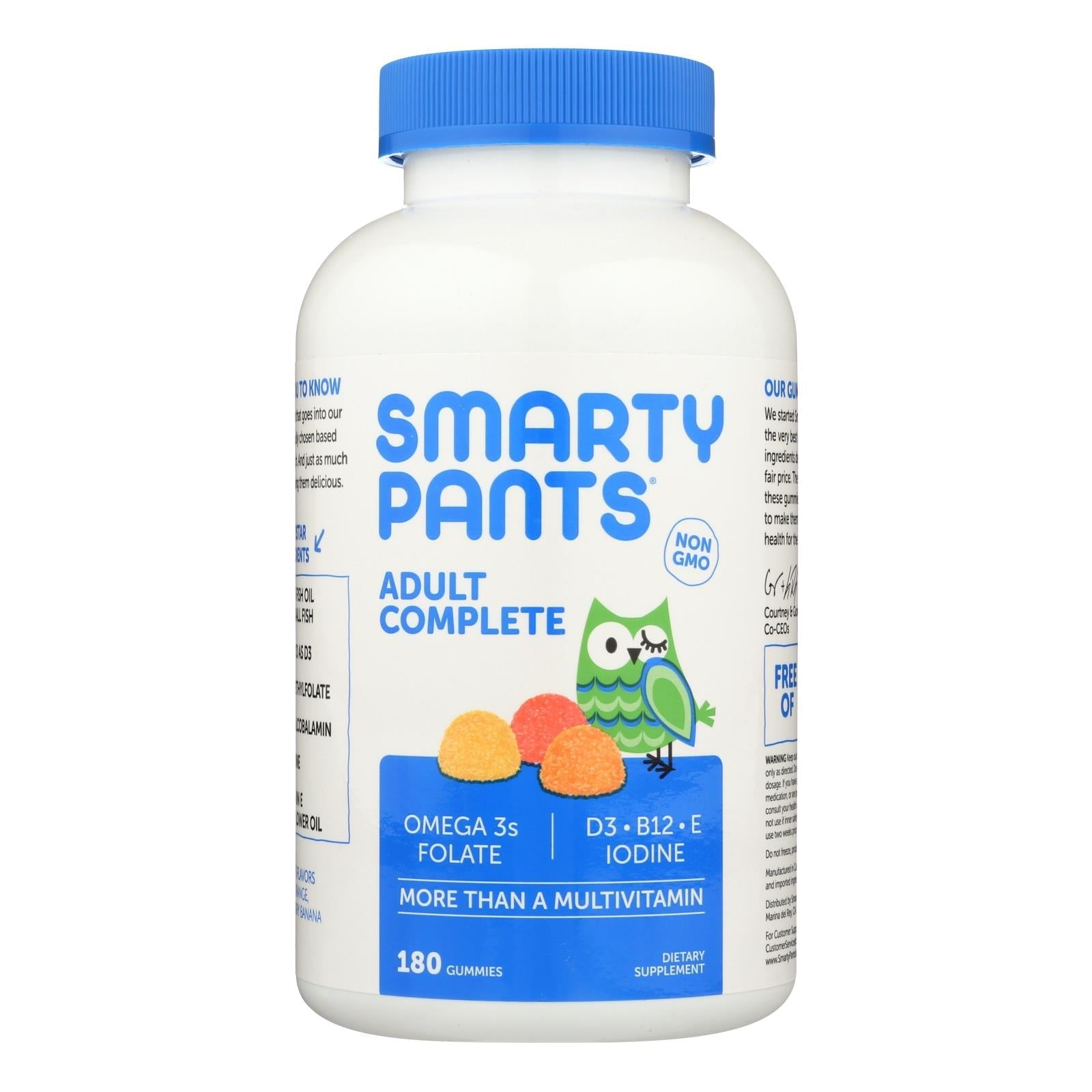 smartypants all in one multivitamin plus omega 3 plus vitamin d gummies 180 pack