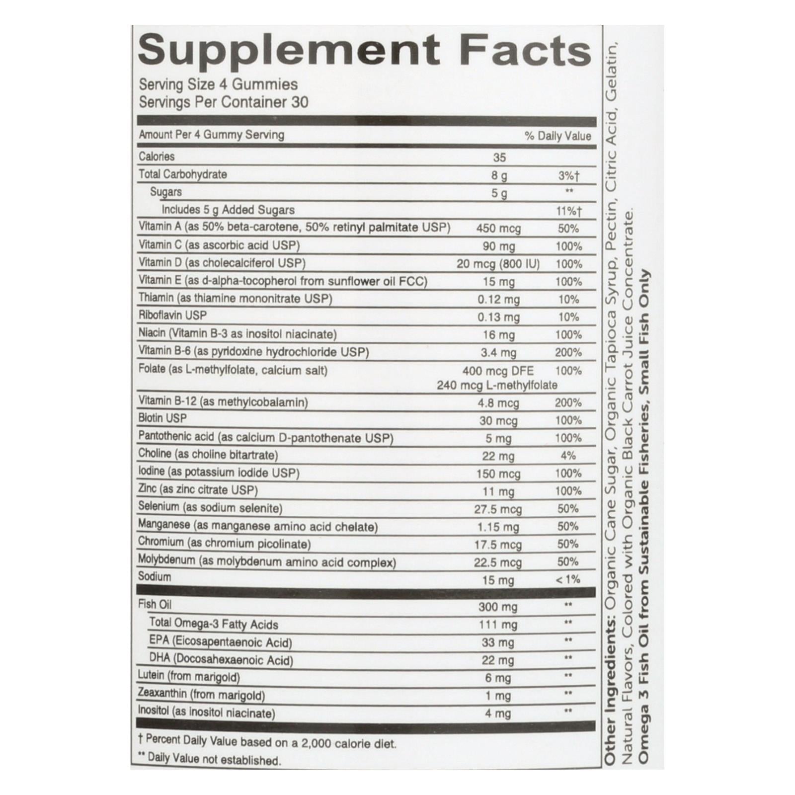 smartypants gummy multivitamin teen guy complete 120 count