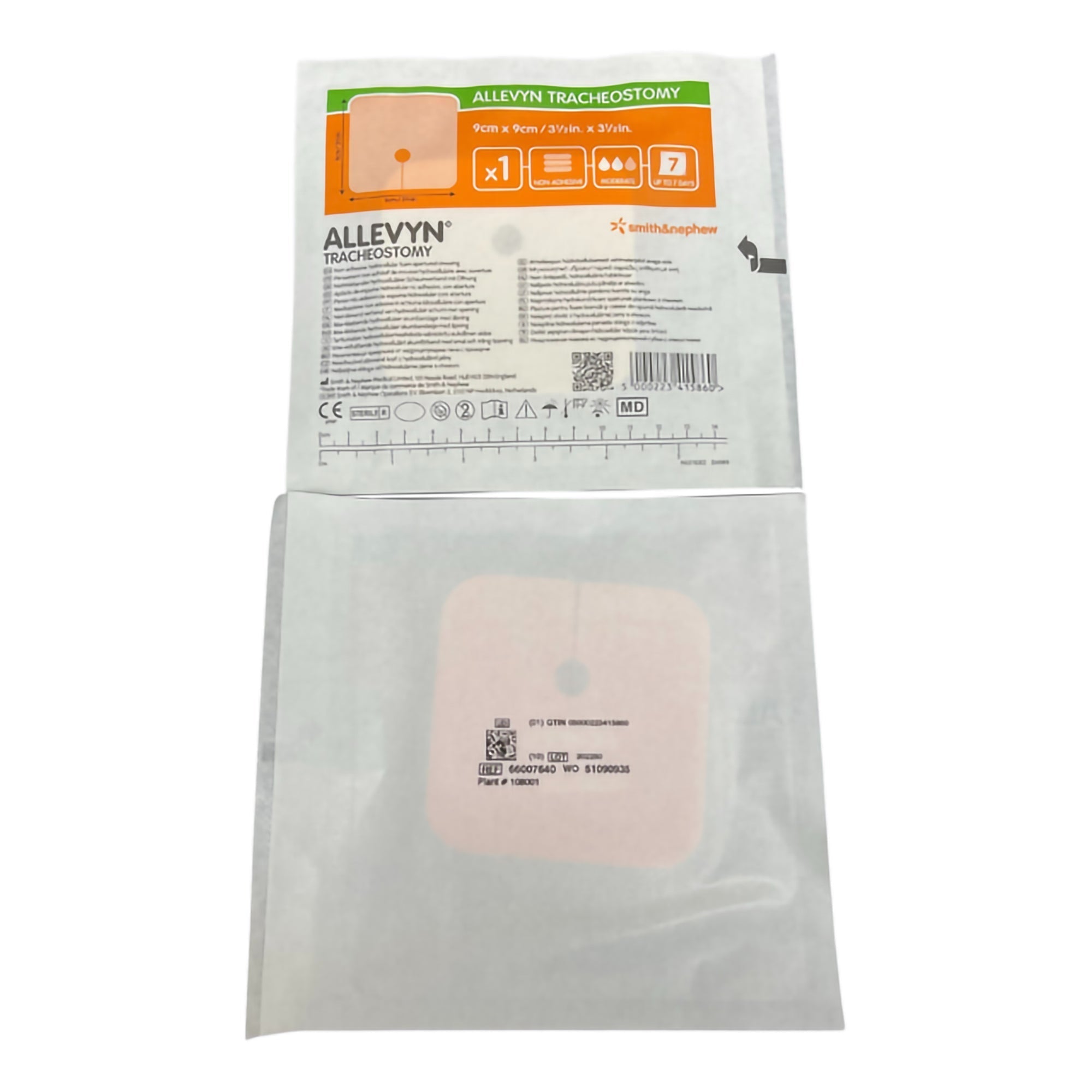 smith nephew allevyn tracheostomy nonadhesive foam dressing 3 5 x 3 5 inch allevyn tracheostomy foam dressing mk1243288bx