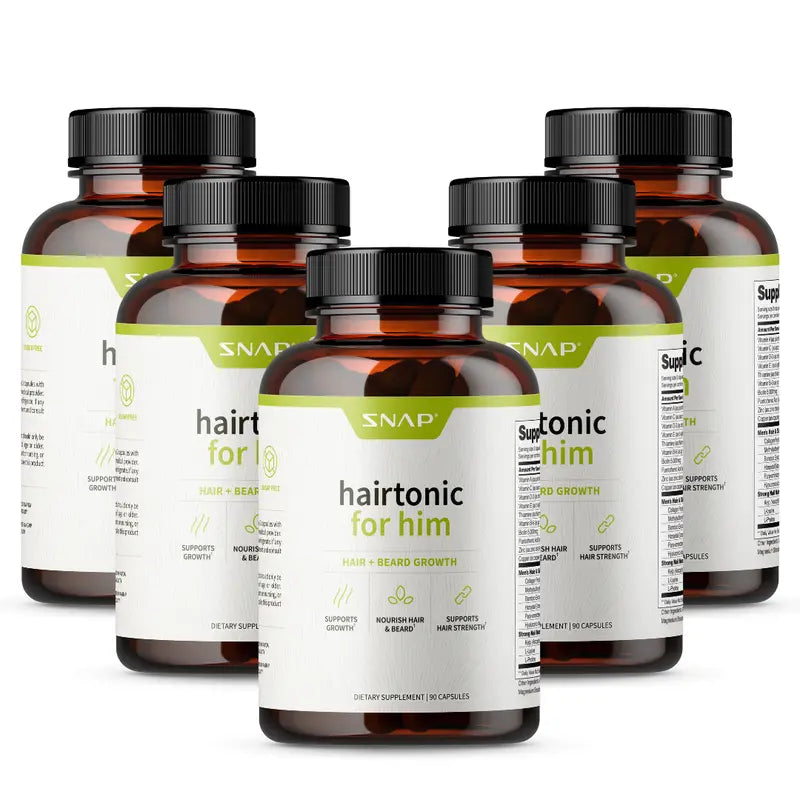 Snap Supplements   Hairtonic for Him 90Ct   30 Servings   Natural Supplement Capsules