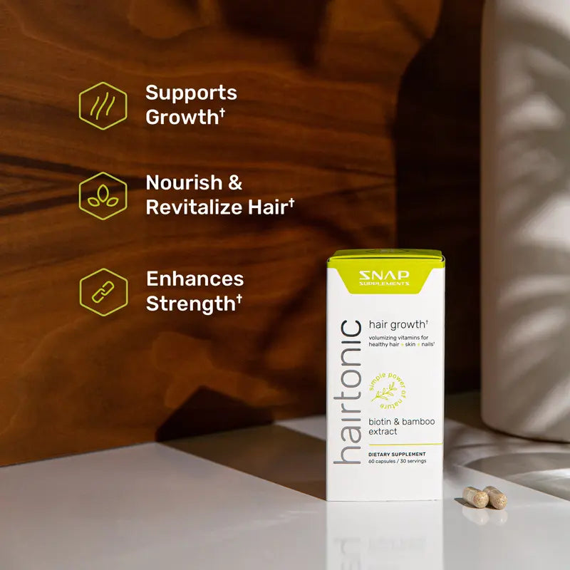 Snap Supplements   Hairtonic for Him 90Ct   30 Servings   Natural Supplement Capsules