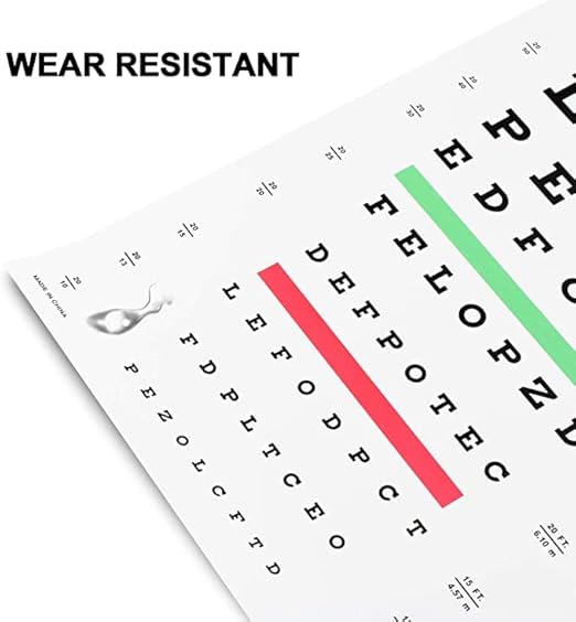 snellen eye chart 22 l x 11 w