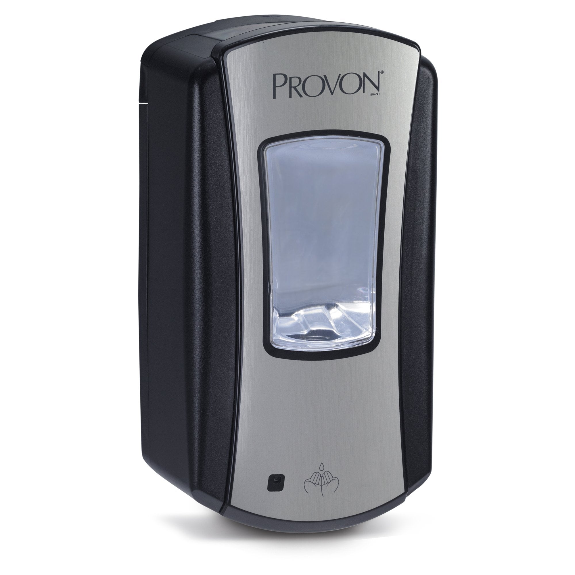 Soap Dispenser PROVON LTX 12 Brushed Chrome / Black Plastic Touch Free 1200 mL Wall Mount