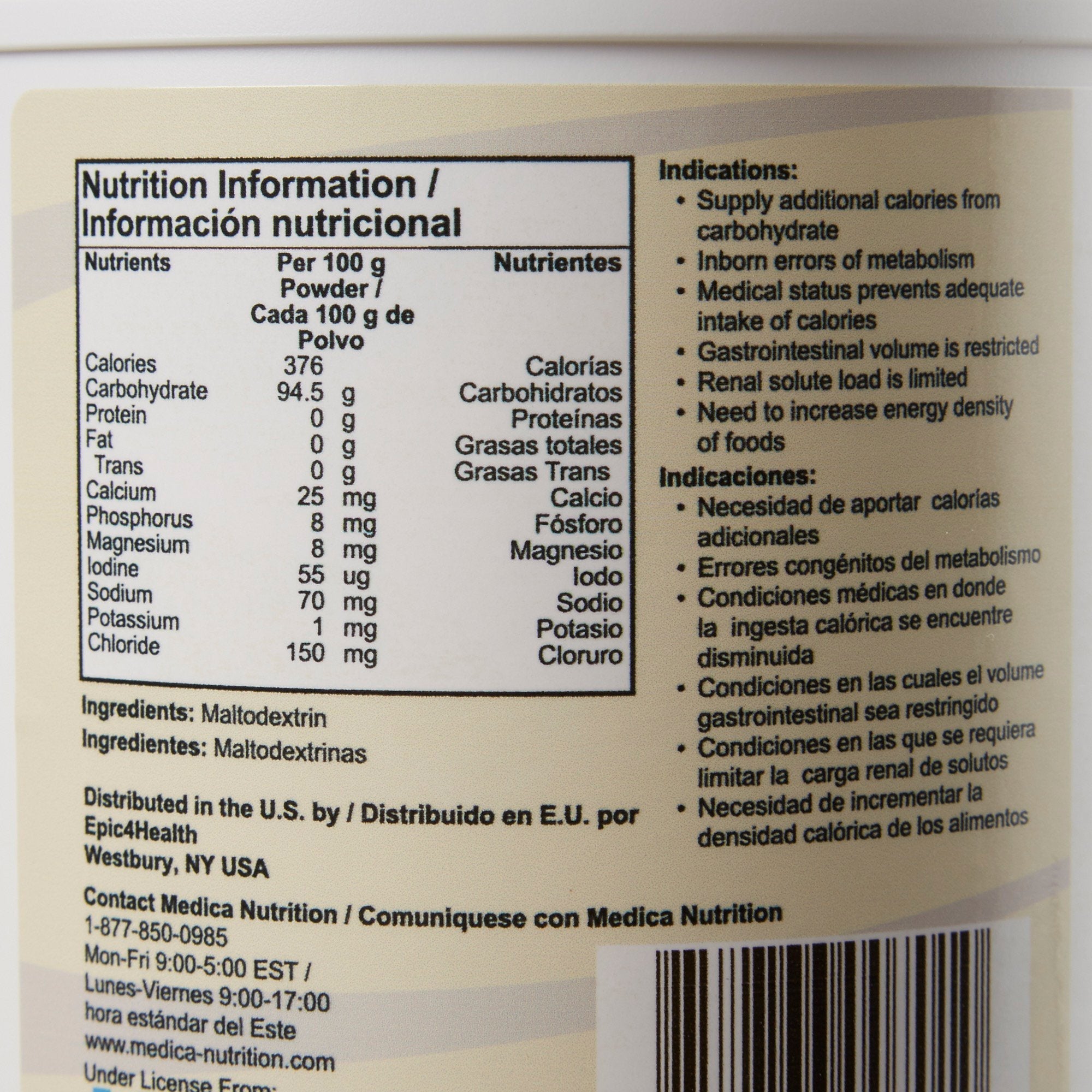 solcarb soluble form of powdered carbohydrate 454 gram jar solcarb oral supplement mk1053462ea