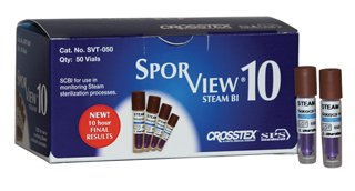 SporView 10 Sterilization Biological Indicator Vial Steam