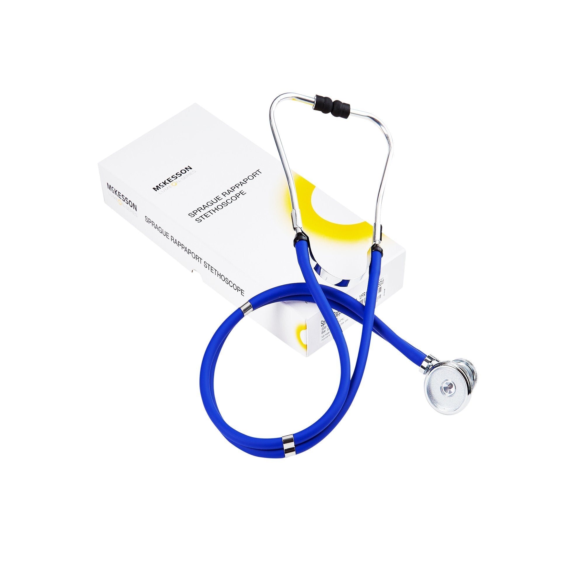 Sprague Stethoscope McKesson LUMEON Royal Blue 2 Tube 22 Inch Tube Double Sided Chestpiece