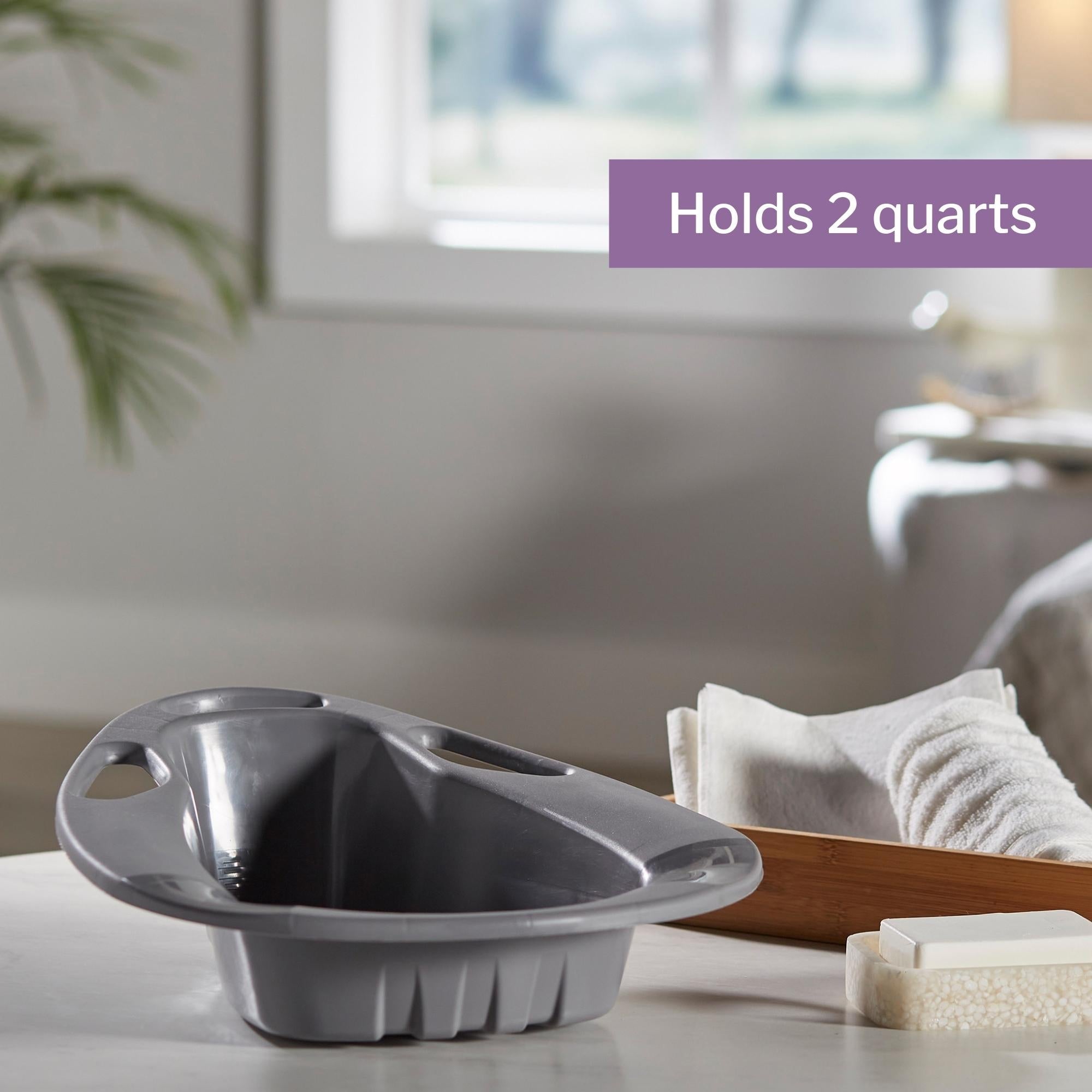 stackable bedpan mckesson graphite 2 quart 1893 ml packaging type each