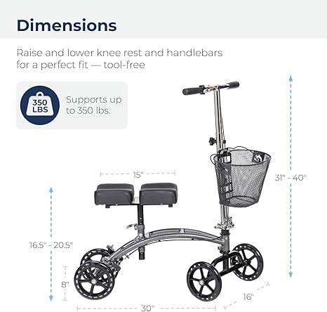 steerable knee walker