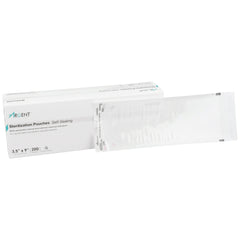 Sterilization Pouch McKesson Argent Sure Check Ethylene Oxide (EO) Gas / Steam 3 1/2 X 9 Inch Transparent / Blue Self Seal Paper / Film