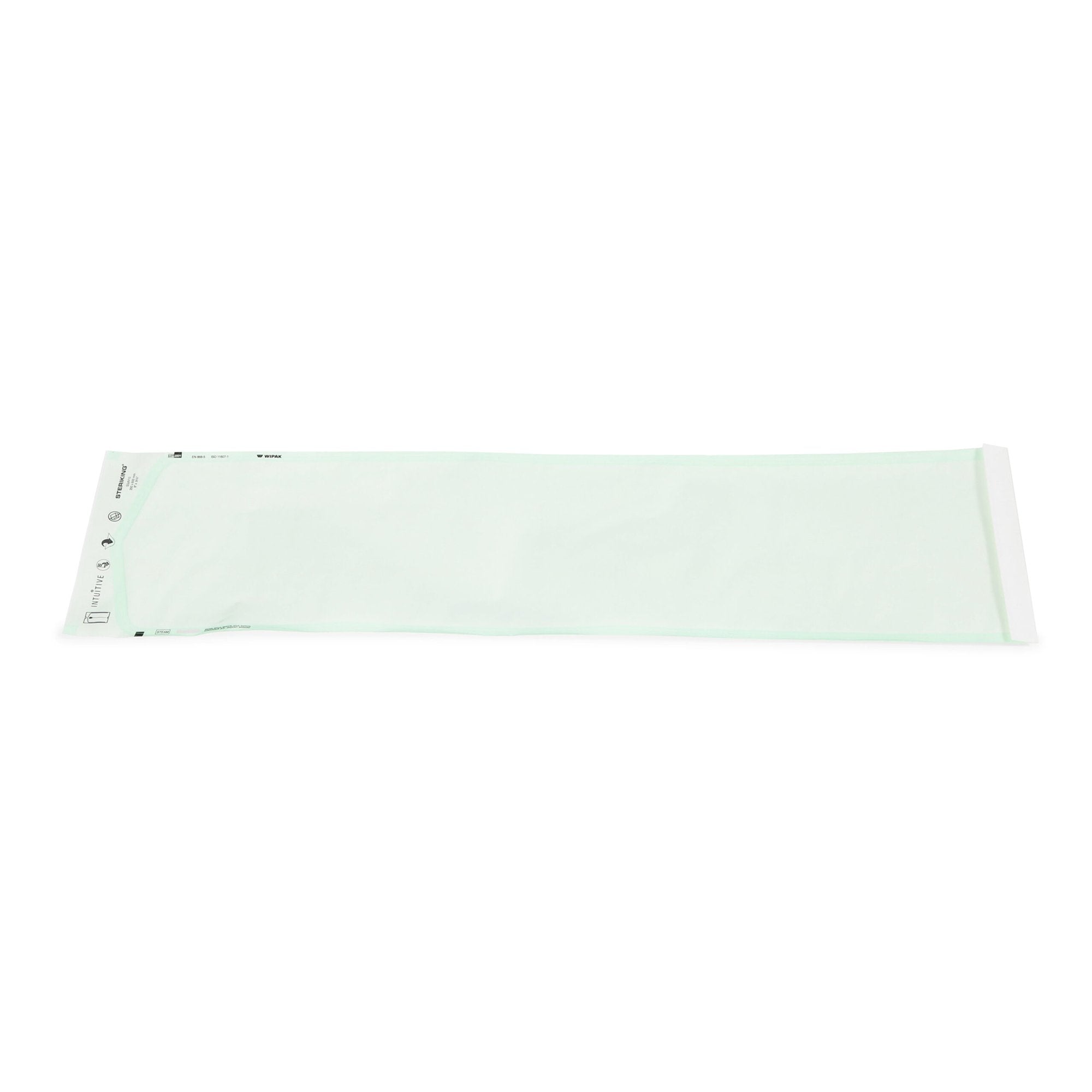Sterilization Pouch Steriking Ethylene Oxide (EO) Gas / Steam 3 1/2 X 8 Inch Transparent / White Self Seal Paper / Film