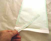 Sterilization Pouch Steriking Ethylene Oxide (EO) Gas / Steam 7 1/2 X 13 Inch Transparent / White Self Seal Paper / Film