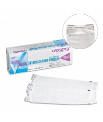 Sterilization Pouch Sure Check Ethylene Oxide (EO) Gas / Steam 3 1/2 X 22 Inch Self Seal Paper