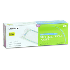 Sterilization Pouch UniPack Ethylene Oxide (EO) Gas / Steam 10 X 15 Inch Transparent Blue / White Self Seal Paper / Film