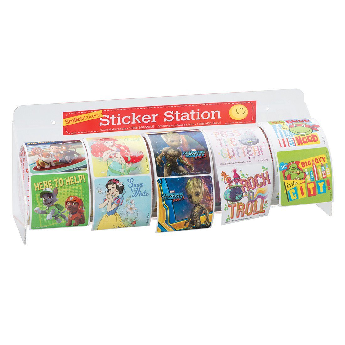 Sticker Dispenser Clear Acrylic Manual 4 5 Roll Surface Mount