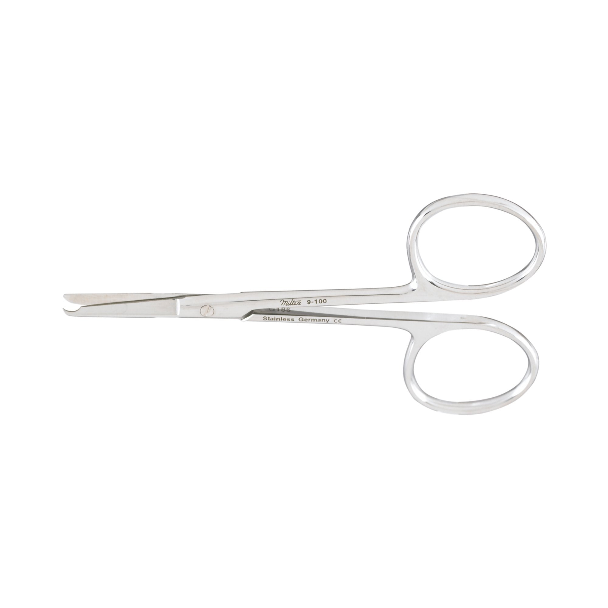 Stitch Scissors Miltex Spencer 3 1/2 Inch Length OR Grade German Stainless Steel NonSterile Finger Ring Handle Straight Blunt Tip / Blunt Tip