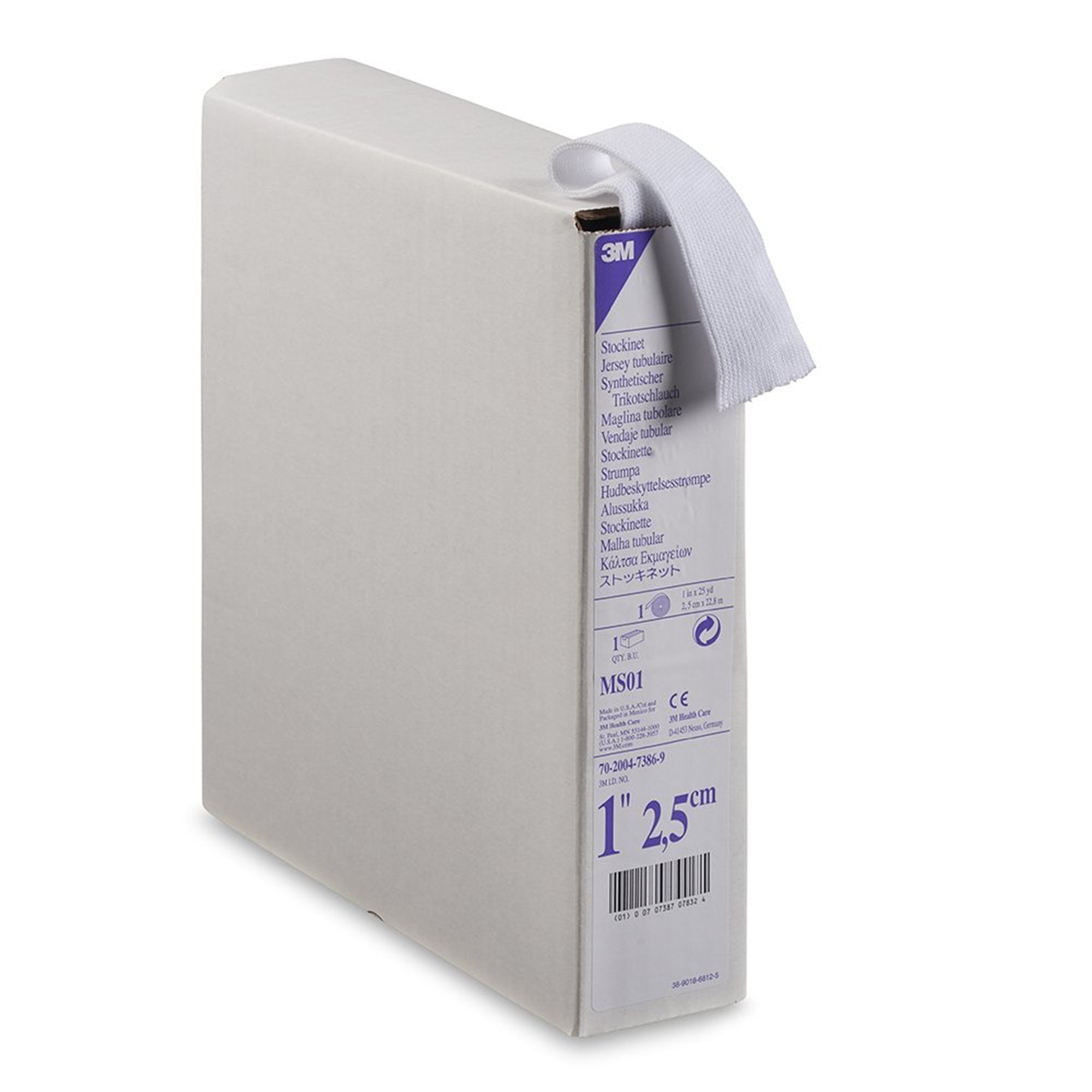 Stockinette Tubular / Undercast 3M Synthetic 1 Inch X 25 Yard Polyester NonSterile