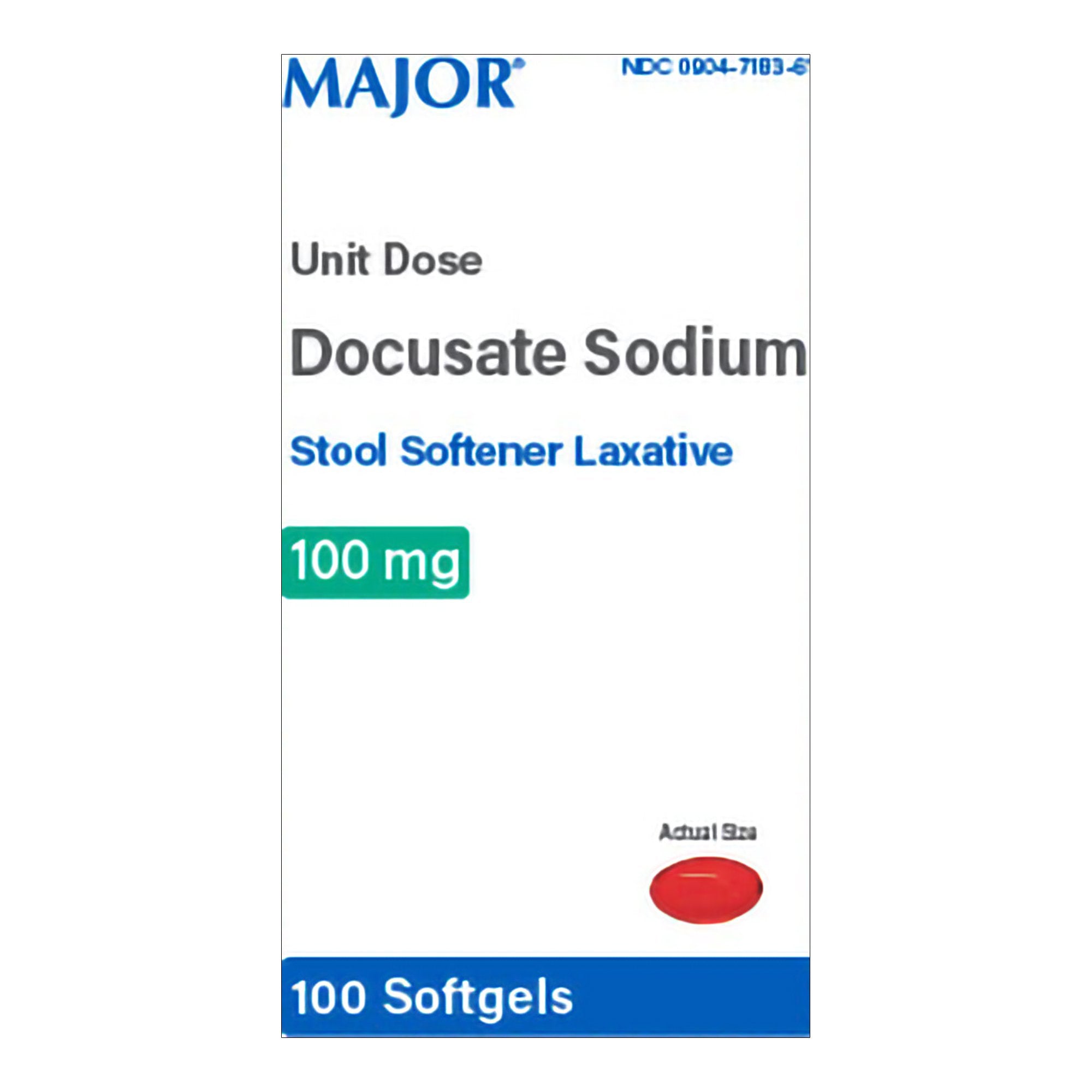 Stool Softener Capsule 100 per Box 100 mg Strength Docusate Sodium